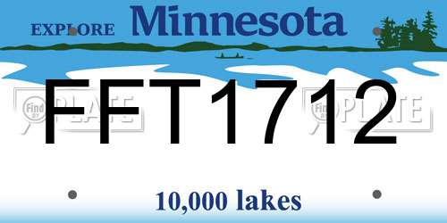 FFT1712 Minnesota License Plate