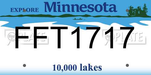 FFT1717 Minnesota License Plate