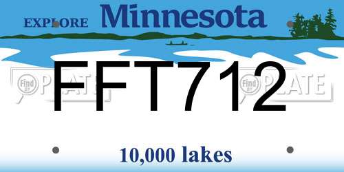 FFT712 Minnesota License Plate