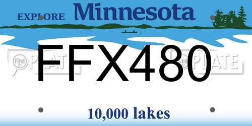FFX480 Minnesota License Plate