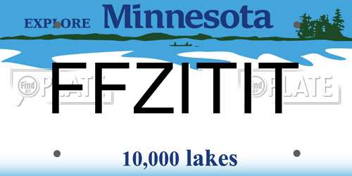 FFZITIT Minnesota License Plate