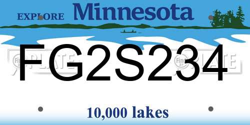 FG2S234 Minnesota License Plate