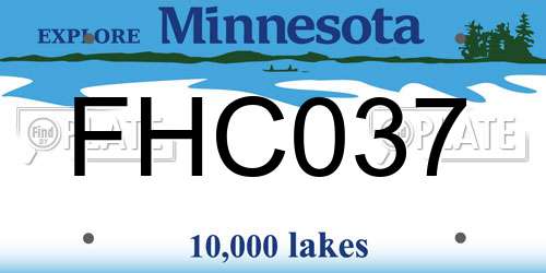 FHC037 Minnesota License Plate