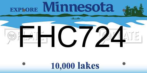 FHC724 Minnesota License Plate