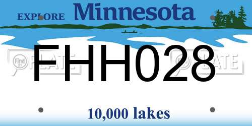 FHH028 Minnesota License Plate