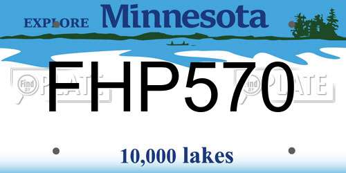 FHP570 Minnesota License Plate