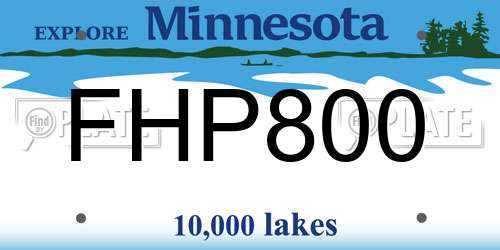 FHP800 Minnesota License Plate