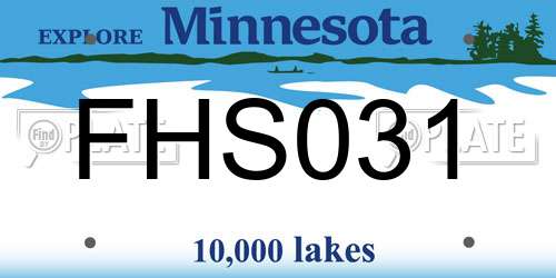 FHS031 Minnesota License Plate