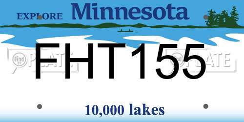 FHT155 Minnesota License Plate
