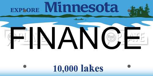 FINANCE Minnesota License Plate