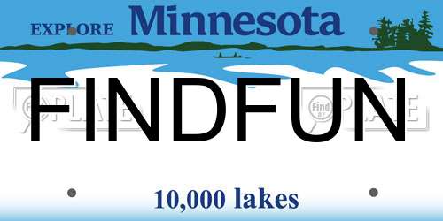 FINDFUN Minnesota License Plate