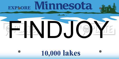 FINDJOY Minnesota License Plate