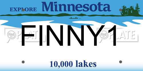 FINNY1 Minnesota License Plate