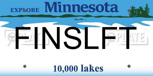 FINSLFT Minnesota License Plate