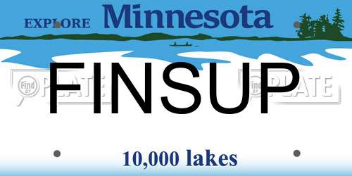 FINSUP Minnesota License Plate
