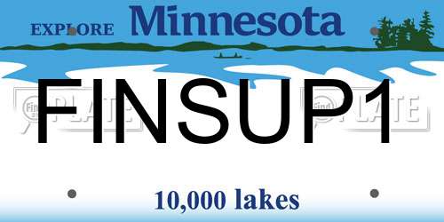 FINSUP1 Minnesota License Plate