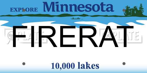 FIRERAT Minnesota License Plate