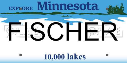 FISCHER Minnesota License Plate