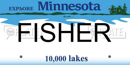 FISHER Minnesota License Plate