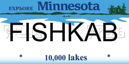 FISHKAB Minnesota License Plate