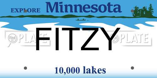 FITZY Minnesota License Plate
