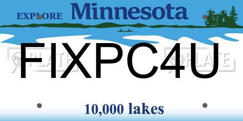 FIXPC4U Minnesota License Plate