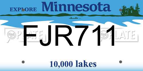 FJR711 Minnesota License Plate