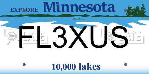 FL3XUS Minnesota License Plate