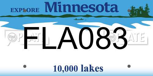 FLA083 Minnesota License Plate