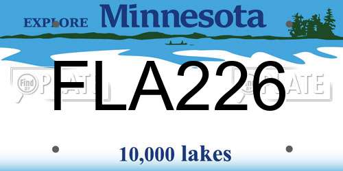 FLA226 Minnesota License Plate