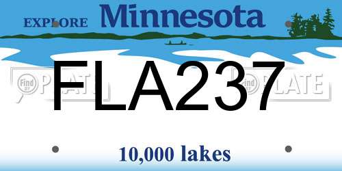 FLA237 Minnesota License Plate