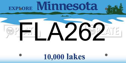 FLA262 Minnesota License Plate
