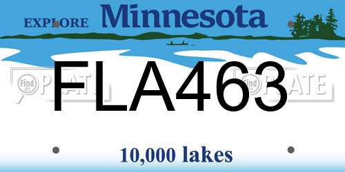 FLA463 Minnesota License Plate