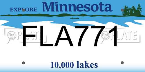 FLA771 Minnesota License Plate