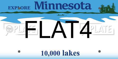 FLAT4 Minnesota License Plate