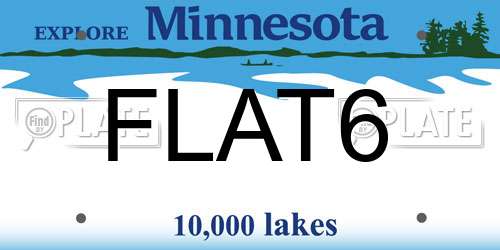 FLAT6 Minnesota License Plate
