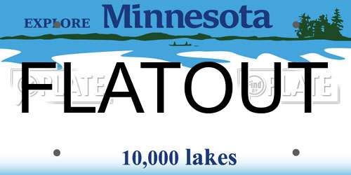 FLATOUT Minnesota License Plate