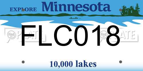 FLC018 Minnesota License Plate