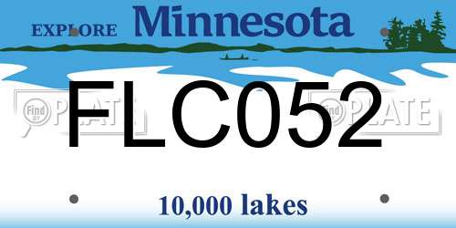 FLC052 Minnesota License Plate