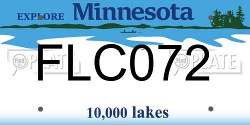 FLC072 Minnesota License Plate