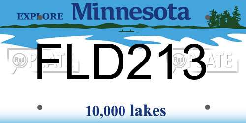 FLD213 Minnesota License Plate