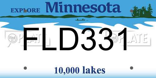 FLD331 Minnesota License Plate