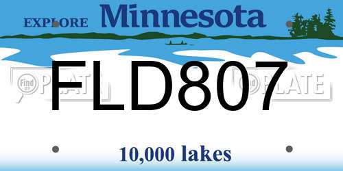 FLD807 Minnesota License Plate