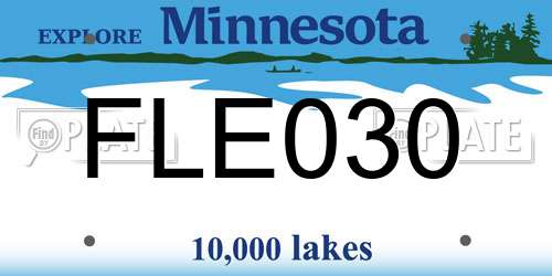 FLE030 Minnesota License Plate