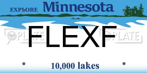 FLEXF Minnesota License Plate