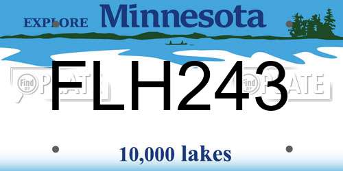 FLH243 Minnesota License Plate