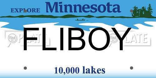 FLIBOY Minnesota License Plate