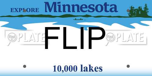 FLIP Minnesota License Plate