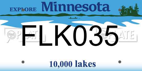 FLK035 Minnesota License Plate