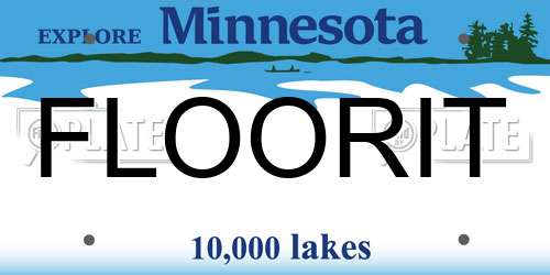 FLOORIT Minnesota License Plate